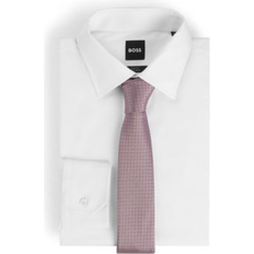 Seda Corbatas Silk-blend tie with jacquard-woven pattern- light pink Men's Ties (pce