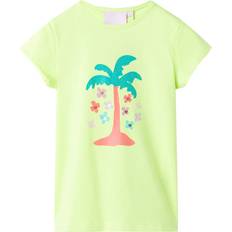T-shirt för barn fluorgul 128