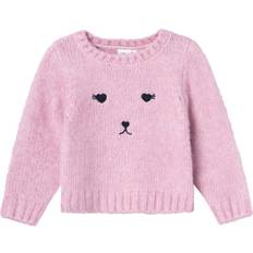 L Pulls en Tricot Name It Pull-over NMFOBIBI - Bleu Nuit/Rose Clair