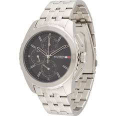 Tommy Hilfiger Black Sub-Counter Watch SILVER One Size