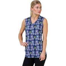 Puma Golf Blossom Sleeveless Polo Blue/Patterned, Female, Tøj, Tops, Blå/Mønstret