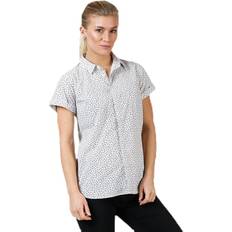 Haglöfs Mujer Tops Haglöfs Idun SS Shirt Patterned/White, Female, Tøj, T-shirt, Mønstret/Hvid