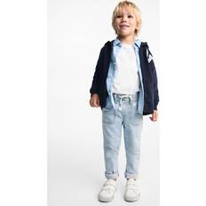 6-9M Trousers Mango Kids' Biel Cotton Jeans, Open Blue