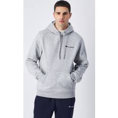 Champion Herre Sweatere Champion Hooded Sweatshirt New Oxford Grey Melange, Male, Tøj, Skjorter, Grå