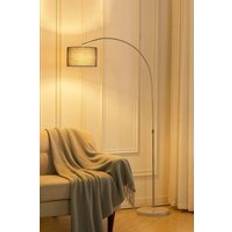 Living and Home Arched Marble Base with Shade - Multi Floor Lamp