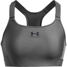 Gris - Sí Sujetadores Under Armour Women's HeatGear High Sports Bra Castlerock Black Gray