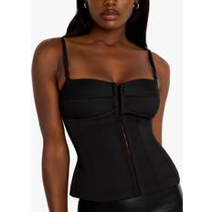 Ropa interior moldeadora Good American Scuba U Corset Bodysuit, Black