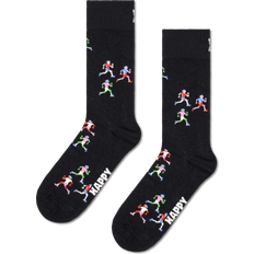 Happy Socks Nailon Sukat Happy Socks Runners Crew Sock - Black/White/Pink/Light Red