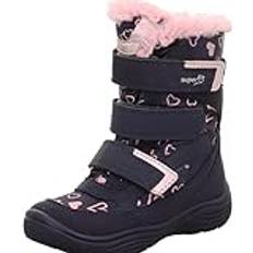 Superfit Crystal warm gefütterte Gore-Tex Schneestiefel, Blau/Rosa 8020, Weit