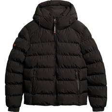 Vêtements Superdry Herren Sports Steppjacke mit Kapuze Schwarz