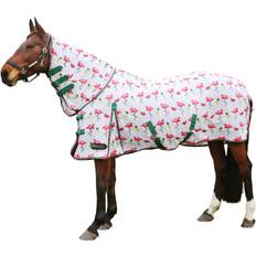 Stormx Original Flamingo Horse Combo Fly Rug Green/white/pink One