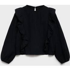 Noir Chemises Frills embroidered shirt black Kids MANGO KIDS Black