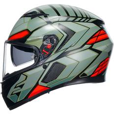 Green Motorcycle Helmets AGV Full face motorcycle helmet K3 Decept Matt Bleu