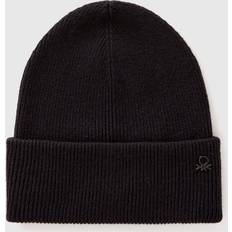 Schwarz Mützen United Colors of Benetton Jungen Strickmütze 1244ca00x Beanie-Mütze, Schwarz