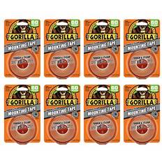 Gorilla Tough & Clear Double Sided Mounting Tape 1" x 60" (Pack of 8)