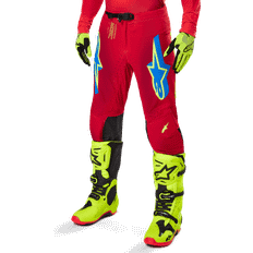 Yellow Motorcycle Trousers Alpinestars 2025 Supertech Maker Pants Bright Red/yellow Fluo