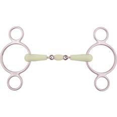 Équitation Mors anneaux pour cheval réglable double brisure BR Equitation Apple Mouth Vert