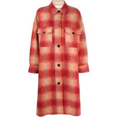 Multifargete Kåper & Frakker Isabel Marant Étoile Plaid Check Flannel Midi Coat Multicolor