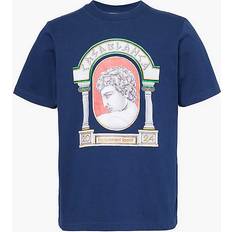 Clothing Casablanca Navy La Medaille T-Shirt LA MEDAILLE