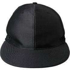 Dolce & Gabbana Caps Dolce & Gabbana Black Silk Cotton Logo Baseball Hat Men