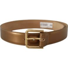 Gula - Unisex Skärp Dolce & Gabbana Bronze Leather Belt Women Bronze
