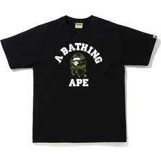 Bape T-shirts Bape 1st Camo College T-Shirt Black/Green