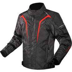 LS2 Blousons de moto LS2 Sepang Veste textile de moto imperméable, noir-gris-rouge, taille pour Hommes