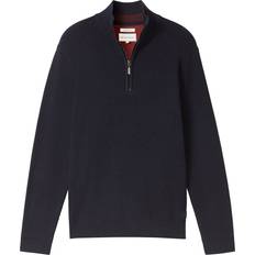 Tom Tailor Pullover Marin Structured Knit Troyer - Navy