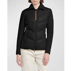 Moncler Dame Frakker Moncler Padded Wool Zip-Up Cardigan - Black