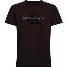Calvin Klein Dam T-shirts Calvin Klein Chenille Monogram T-shirt Black