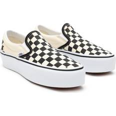 Vans Unisex Scarpe Vans Classic Slip-On Platform - Black/White Checker/White Unisex