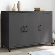 Steel Sideboards vidaXL Black 100.5x39x72 cm Cold-Rolled Steel Sideboard