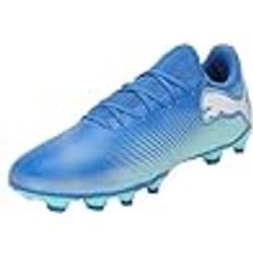 Bred Fotbollsskor Puma Unisex Future Play Fg/Ag fotbollssko, Hyperlink blå mint vit