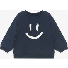 12-18M Sweatshirts Molo Blue Cotton Smile Sweatshirt