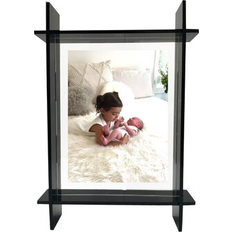 Photo Frames Neon Plastic Floater 14.7 H x 11.25 W x 2.6 D in Gray Photo Frame