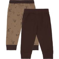 Brun Svedundertøj Børnetøj Mikk-Line Leggings 2-pak Chocolate Chip Leggings