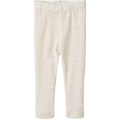 Hvid Svedundertøj Wheat WHEAT Uld Leggings Agi Baby eggshell melange