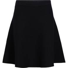 Nylon Kjolar Object Knitted Mini Skirt - Black