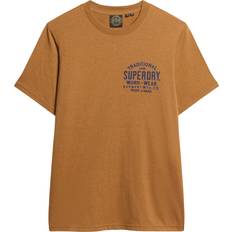 Superdry T-shirts Superdry T-shirt Machined Goods Workwear Tee Brun