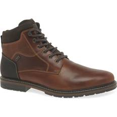 Rieker Leather Lace Boots Rieker Lennox Mens Boots Colour: Black