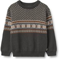 12-18M Striktrøjer Børnetøj Wheat Raven Knit Pullover Julius år/104