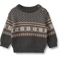 9-12M Striktrøjer Børnetøj Wheat Raven Knit Pullover Julius mdr/80