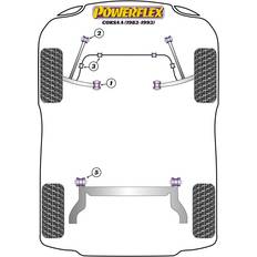 Vehicle Parts Powerflex Pack Of 4 Anti Roll Bar To Radius Rod Bushes 20 mm