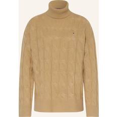 Elastan/Lycra/Spandex Pullover Tommy Hilfiger Rollkragenpullover CAMEL