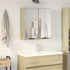 vidaXL Bathroom Mirror Cabinet Sonoma Oak 64.5 x 20 x 66.5 cm