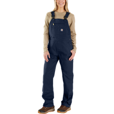 Overalls Carhartt Flame-Resistant Rugged Flex Loose-Fit Duck Bib Overalls for Ladies Dark Navy Short