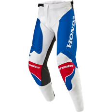Multifarvet Motorcykelbukser Alpinestars Honda Racer Iconic Crossboxser - Hvid/Lyseblå/Lysrød