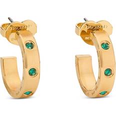 Emerald Earrings Kate Spade New York Set In Stone Gold-Tone Huggies