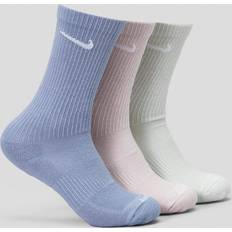 Silver - Women Socks Nike Everyday Plus Cushioned Training Crew Socks - Multi