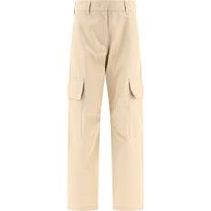 Palm Angels Women Pants Palm Angels Angels-Metal Frame Trousers Beige-Donna